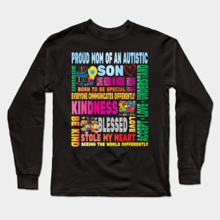 Autism Proud Mother Son Love Autistic Kids Autism Awareness Family Long Sleeve T-Shirt